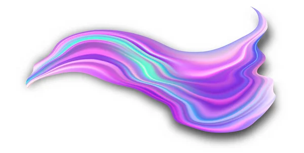 Wavy Element Effective Multicolored Waves Isolated White Background — Stock Vector