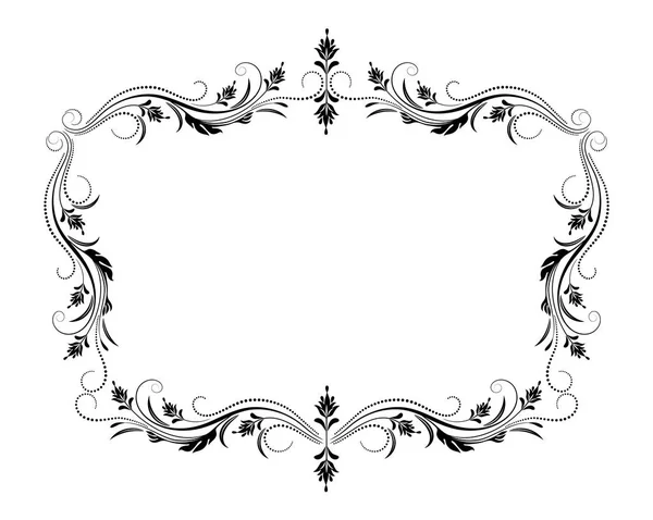 复古风格花卉装饰复古框架 — 图库矢量图片