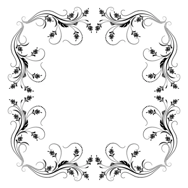 白色背景的复古风格装饰复古框架 — 图库矢量图片