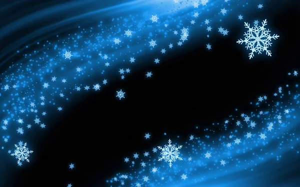 Fondo Brillante Navidad Abstracto Con Copos Nieve Brillantes — Foto de Stock