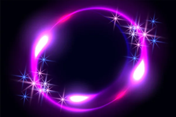 Abstract Fantastic Background Neon Frame Sparkle Stars Space Portal Another — Stock Photo, Image