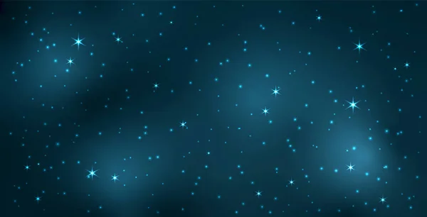 Işıltı yıldız gece gökyüzünde yıldız alan arka plan — Stok Vektör