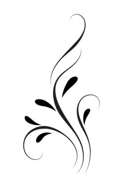 Beyaz üzerinde izole şablon için dekoratif çiçek köşe süsleme