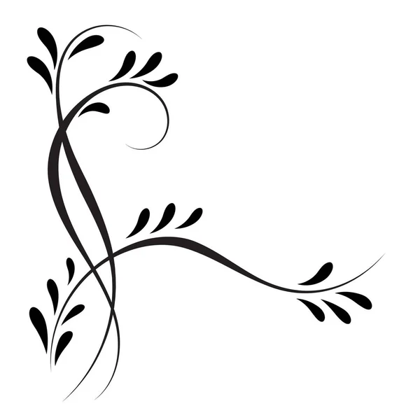 Dekorativní květinové ozdoba pro vzorník izolovaný na bílém — Stockový vektor