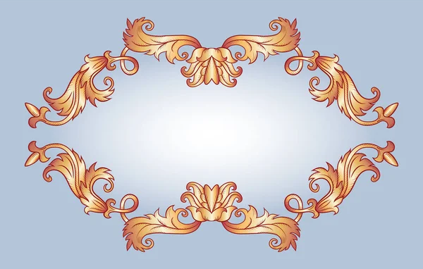 Lussuosa cornice dorata con ornamento regale medievale con copia sp — Vettoriale Stock