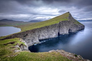 sorvagsvatn lake faroe Island yakınındaki hiking Turizm