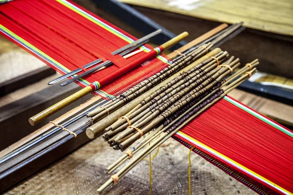 Detail Malaysian Traditional Loom — Stock Photo, Image