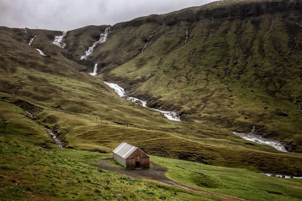 Lonely House Faroe Islands — Stock Photo, Image