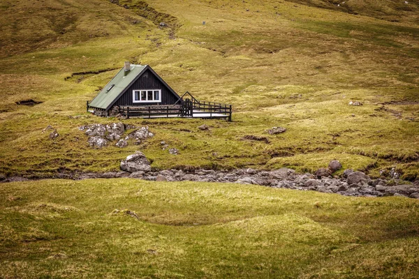 Domy Zřícenina Faerské Ostrovy — Stock fotografie