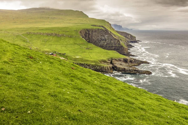 Mykines Faroe Adaları Görünümünü — Stok fotoğraf