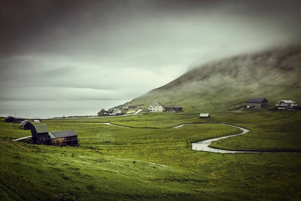 Dia Chuvoso Ilhas Faroé — Fotografia de Stock