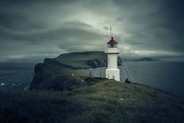 Faro Mykines Isla Faroe — Foto de Stock