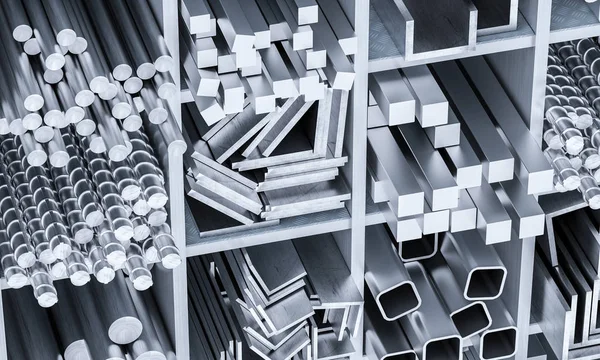 farklı tür bir çelik bar 3d işleme görüntü