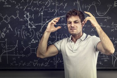 yorgun ve stresli öğretmen portresi