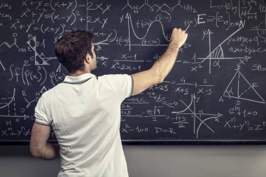 öğretmen Klasik vintage kara tahta yazmak