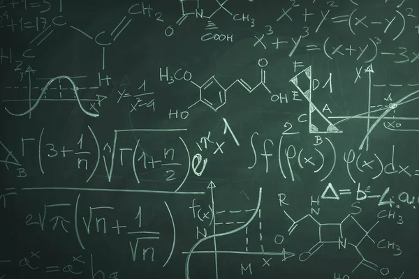 数学の数式と古典的な黒板 — ストック写真