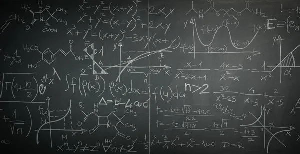 Klassische Tafel Mit Mathe Zeichen — Stockfoto