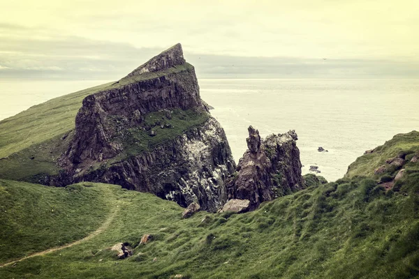Façon Phare Dans Les Îles Mykines Faroe — Photo