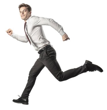 işadamı beyaz arka plan üzerinde çalışan