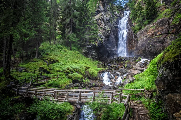 Saent Waterfall Trentino Alto Adige Italian Alps — Stock Photo, Image