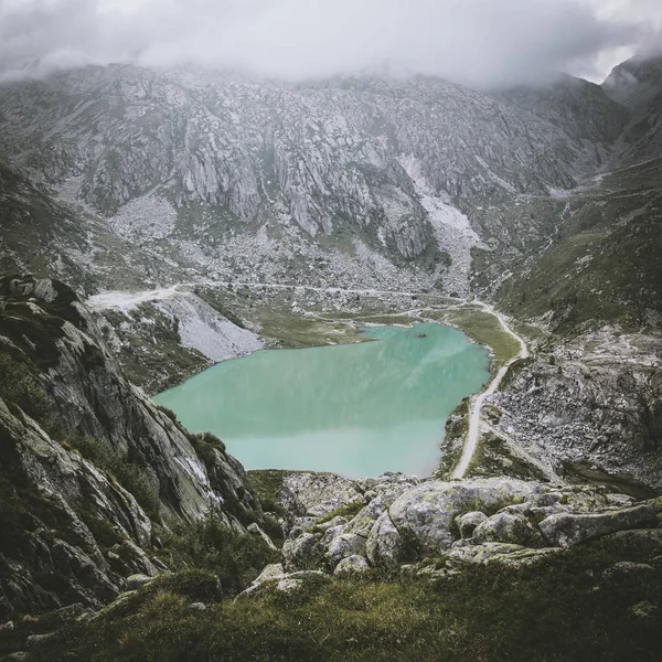 Маленькое Горное Озеро Возле Озера Лаго Неро Trentino Alto Adige — стоковое фото