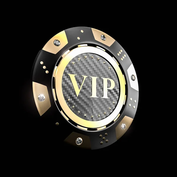ゴールデン Vip ダイヤモンド チップの のレンダリング画像 — ストック写真