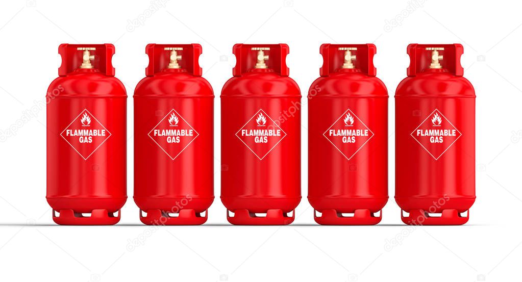 3d rendering image of classic gas cylinder