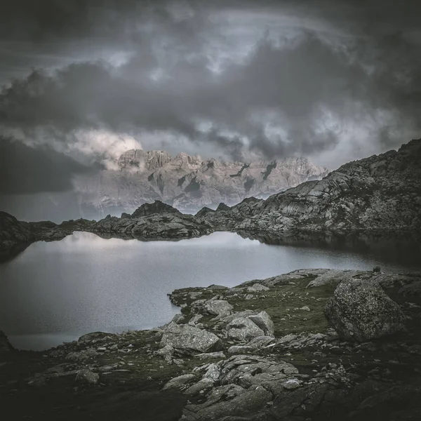 Lago Nero Trentino Alto Adige Alps — стоковое фото