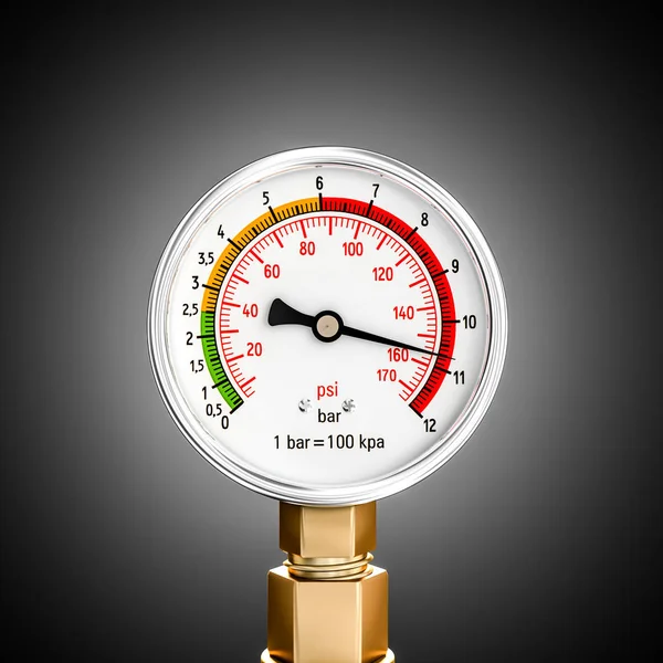 Pressure Gauge Rendering Image — Stock Photo, Image