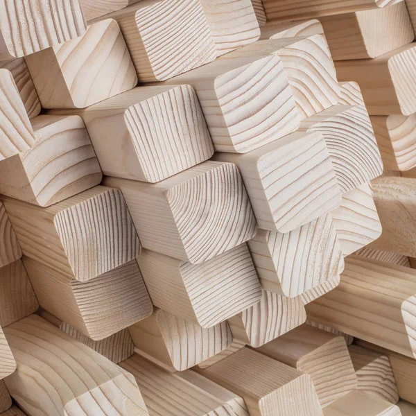 木材の幾何学的なパネル サウンド ディフューザーの詳細 — ストック写真