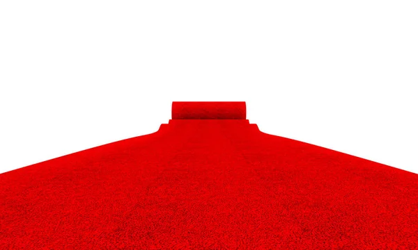 Tapis Rouge Sur Fond Blanc Image Rendu — Photo