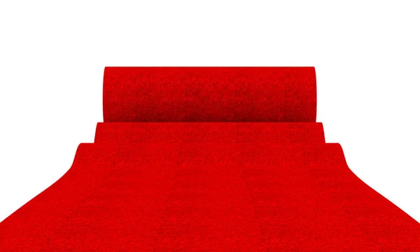 Tapis Rouge Sur Fond Blanc Image Rendu — Photo