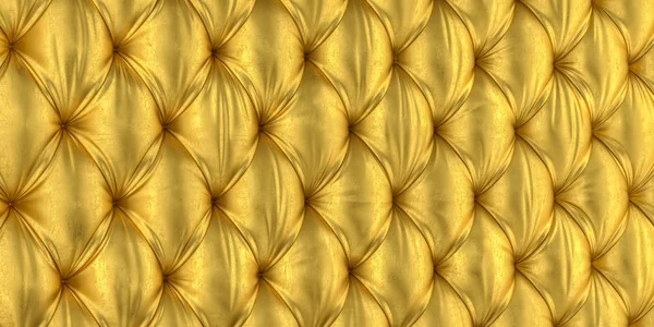 Rendering Image Golden Tufted Background — Stock Photo, Image