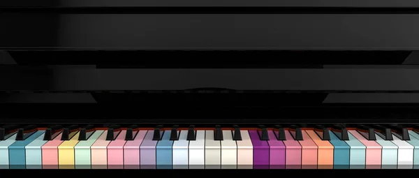 Rendering Van Kleurrijke Piano Toetsenbord — Stockfoto