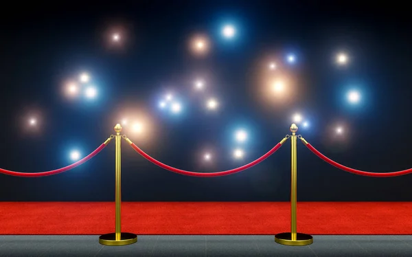 Red Carpet Paparazzi Flash Rendering Image — Stock Photo, Image