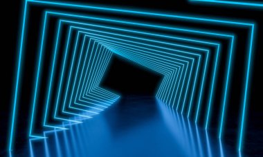 soyut neon ışık arka plan 3d render resmi