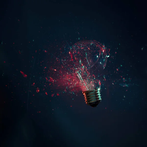 Високошвидкісне Зображення Лампового Скла Вибухне — стокове фото