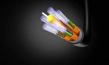 optik fiber kablo 3d render resim