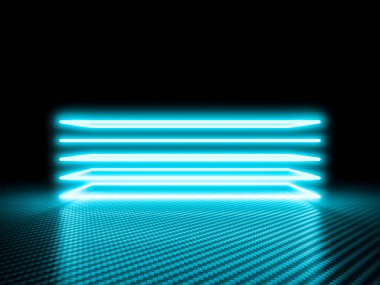 parlak neon çerçevesi karbon