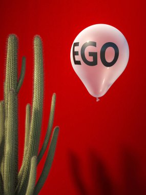 ego balloon and catus clipart