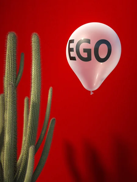 Ego-Ballon und Catus — Stockfoto