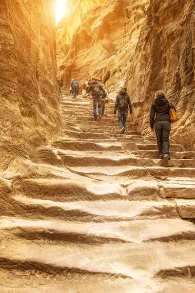 Manastır Petra için merdiven — Stok fotoğraf