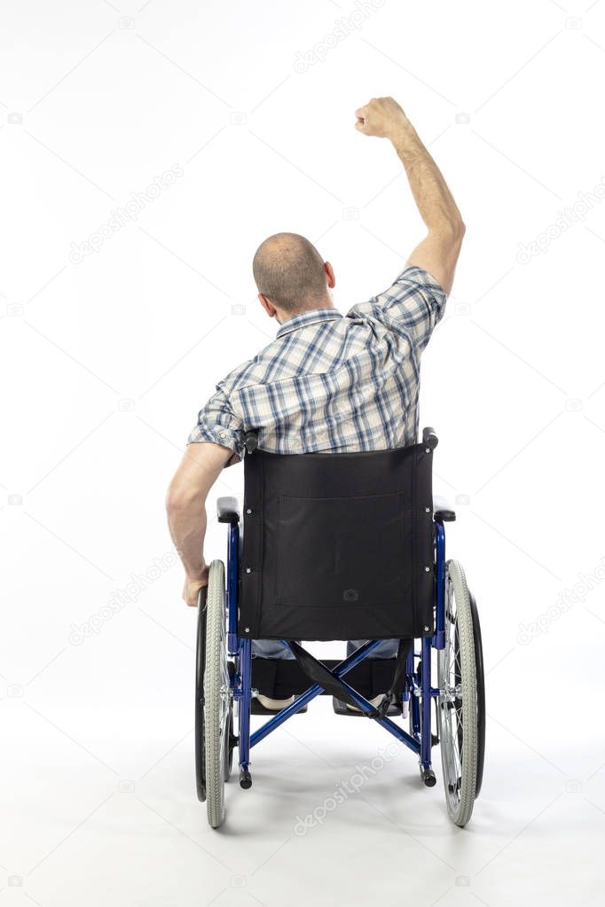 strong man in wheelschair