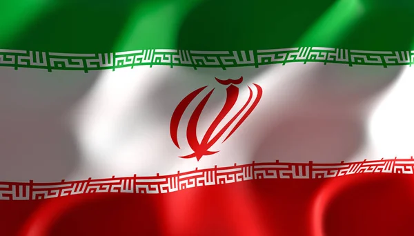 Rendering di una bandiera dell' iran — Stock Photo, Image