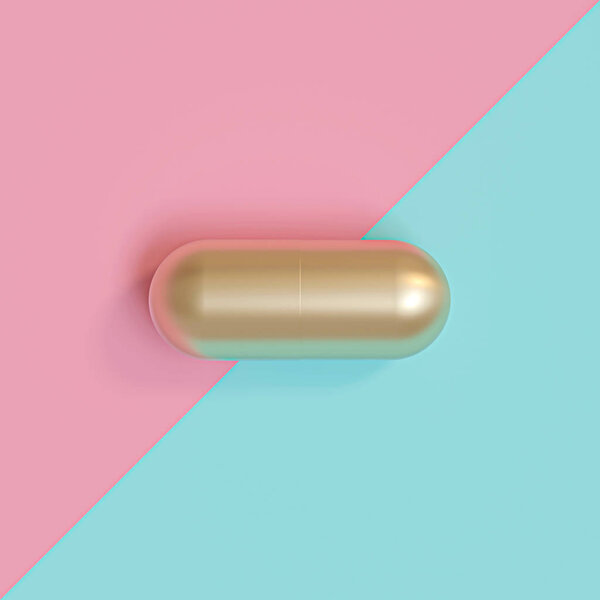 3D-рендеринг лекарств от золотых таблеток
 