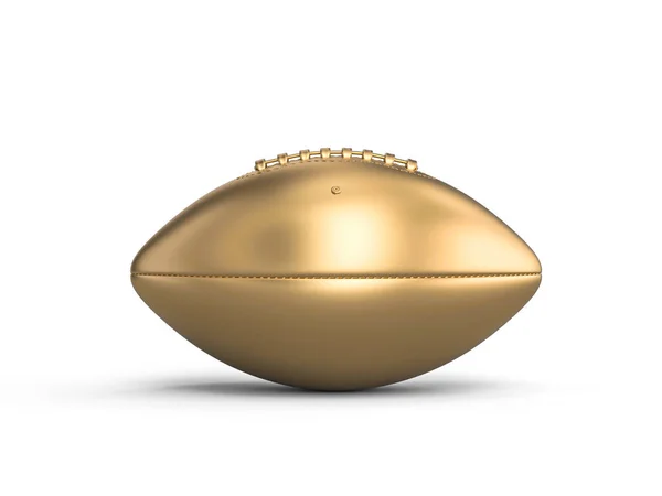 Gouden American Football Ball op een witte achtergrond. — Stockfoto