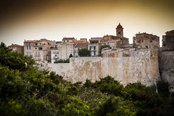 View of the historic city of Bonifacio in Corsica. — Stock Photo, Image