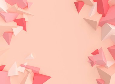 Rasgele bir poligonal geometrik arka plan 3d render görüntü 