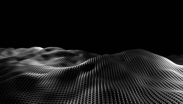 Abstrakte Wellen auf schwarzem Hintergrund. — Stockfoto