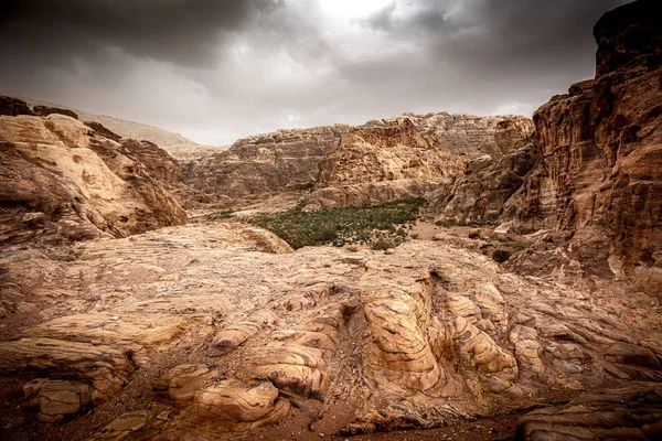 Detalle de rocas calizas en el Petra —  Fotos de Stock